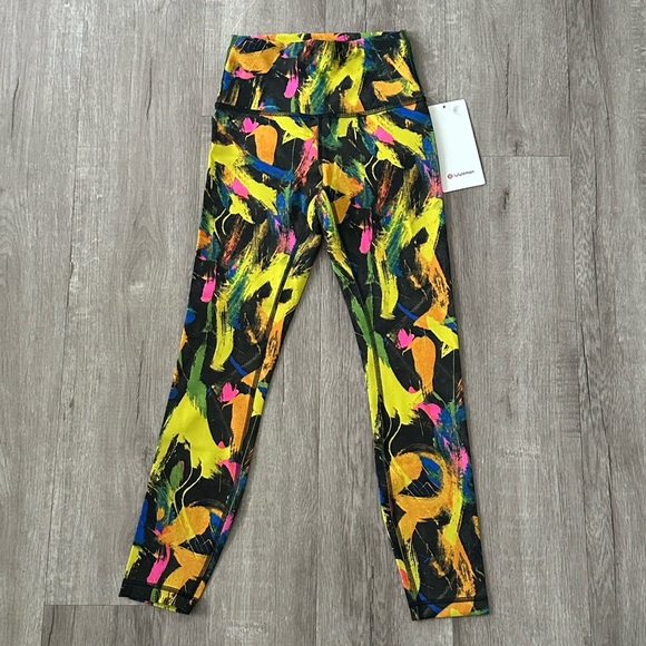 NWT New Lululemon Wunder Train High Rise Tight 25" Black Multi Contour Fit - Picture 2 of 7